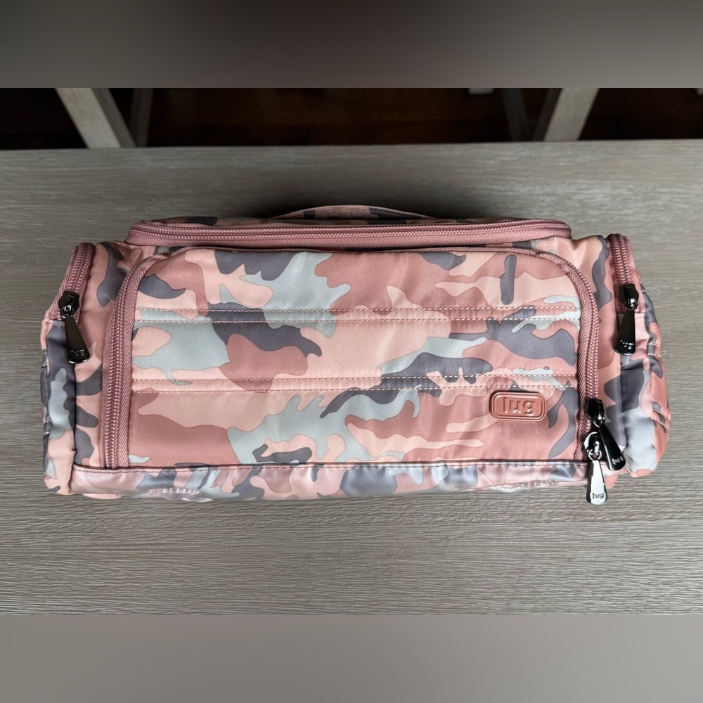 Lug “Trolley” Travel Toiletry Bag Pink Camouflage EUC